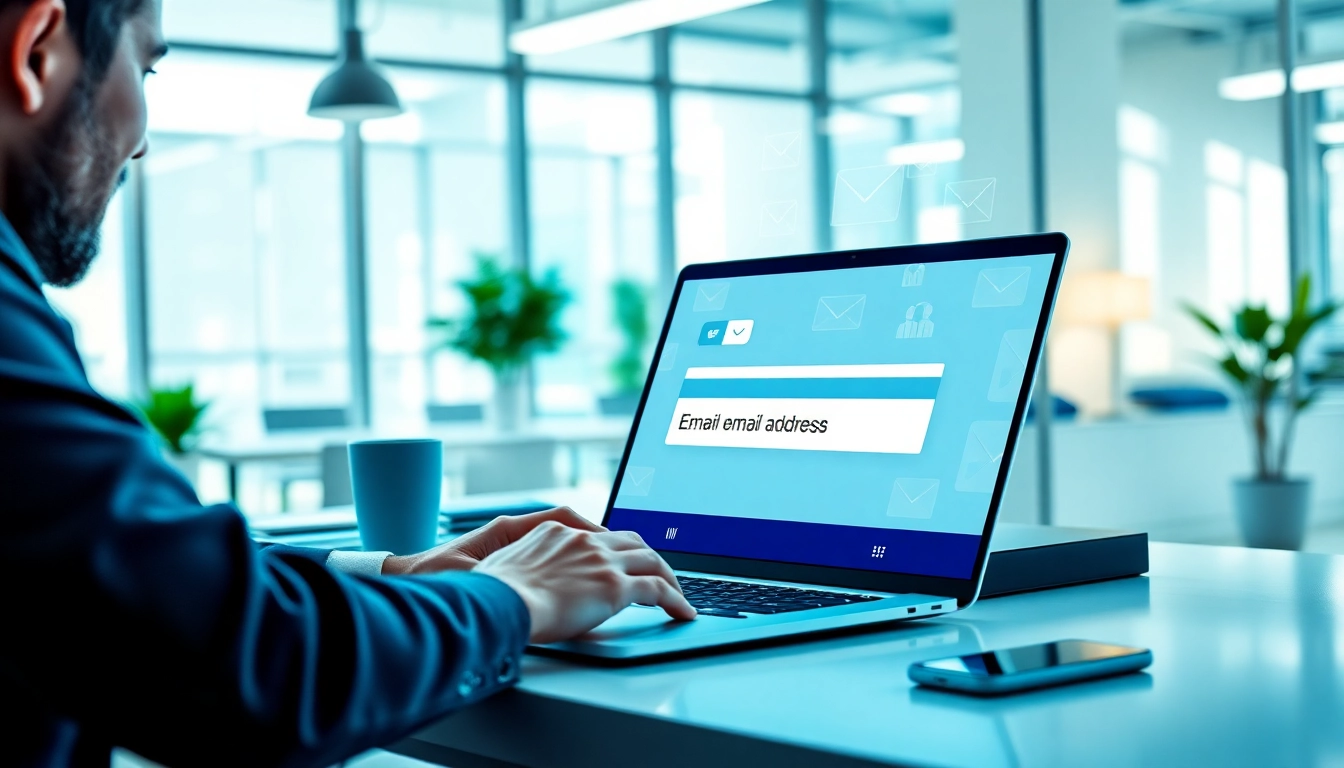 Validation d'e-mail en ligne dans un espace de travail numérique professionnel, améliorant la précision des données.