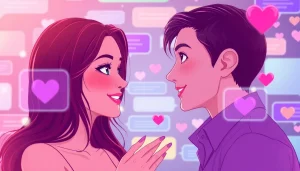 Engaging AI chat porn scene with a lifelike character and user interaction.