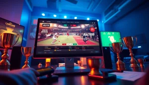 Alo789 online betting scene showcasing vibrant cockfighting matches on a digital interface.