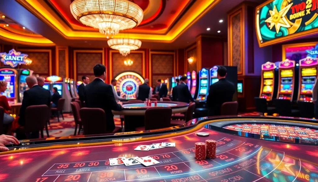 Experience the thrill of winning at BK33 casino with vibrant tables, exciting games, and luxurious atmosphere.