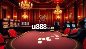 Experience the thrill of u888 com with a glamorous live casino scene featuring blackjack and roulette.
