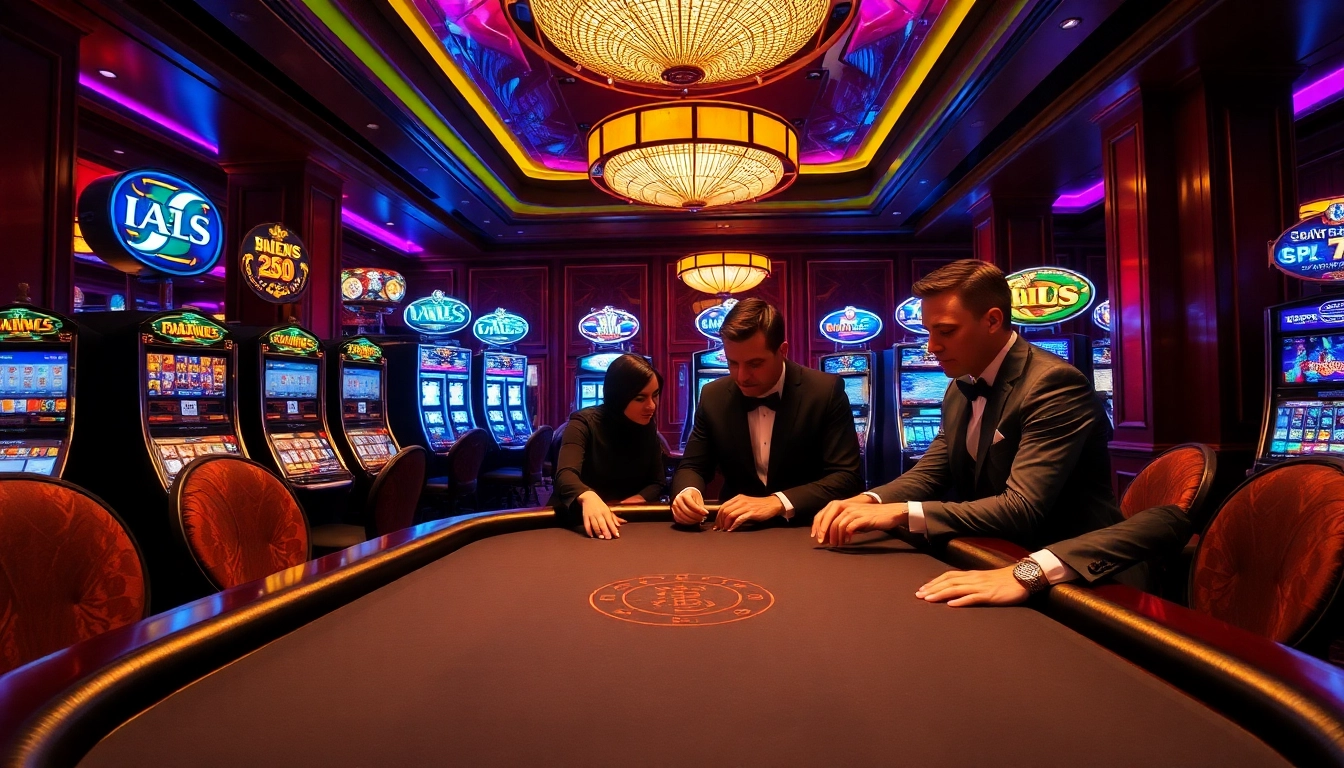 High-stakes poker action at a luxurious casino, highlighting excitement at https://kuwinzhz.com/.