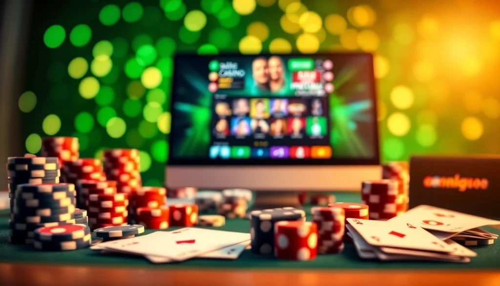 Découvrez le casino belgique en ligne avec une interface moderne et des accessoires de jeu vibrants.