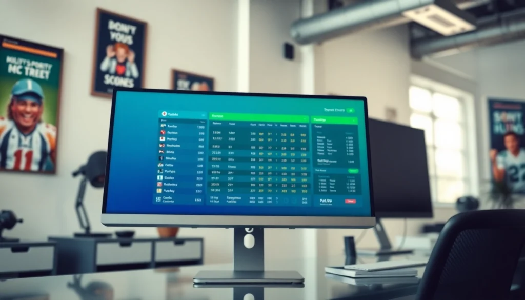 Comparer les meilleurs site de paris sportifs avec une interface moderne sur un écran d'ordinateur.