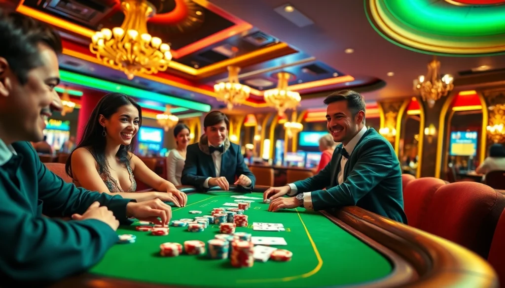 Découvrez le meilleur casino en ligne France à travers une scène de jeu animée et engageante.