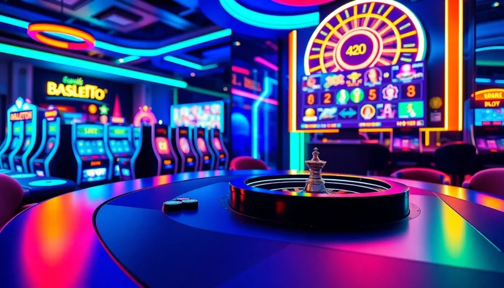 Découvrez le site casino en ligne 2026 avec un environnement de jeu moderne, un éclairage néon captivant.